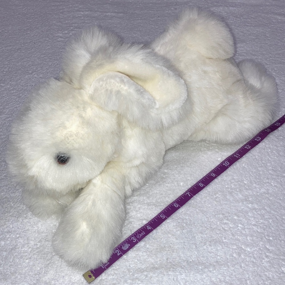 Eden toy 16”  white bunny laying down bunny